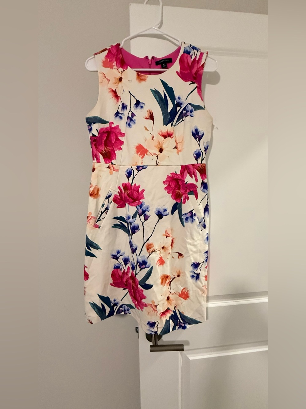 Lands' End Floral Sleeveless Sheath Dress with Pockets🧡 - Picture 4 of 9